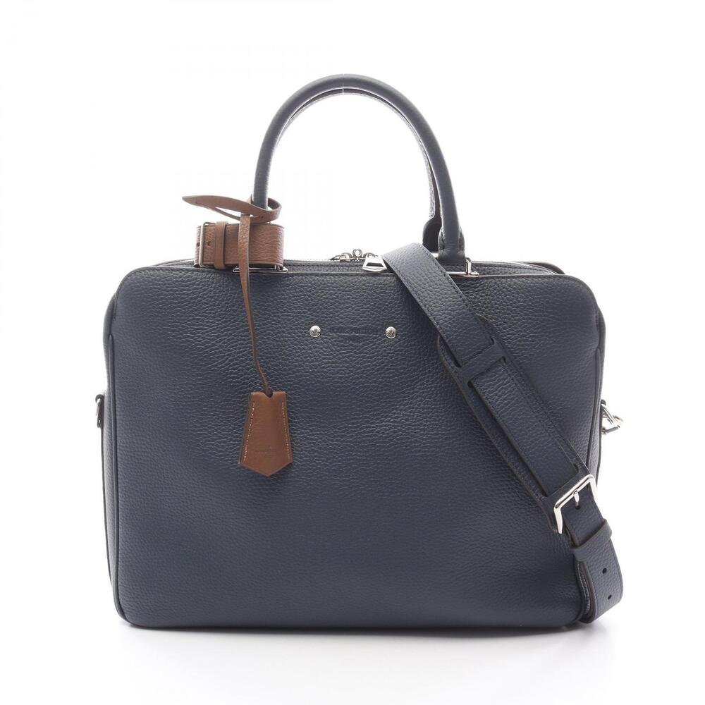 Louis Vuitton Armand Briefcase Bag Leather Taurillon Navy Blue